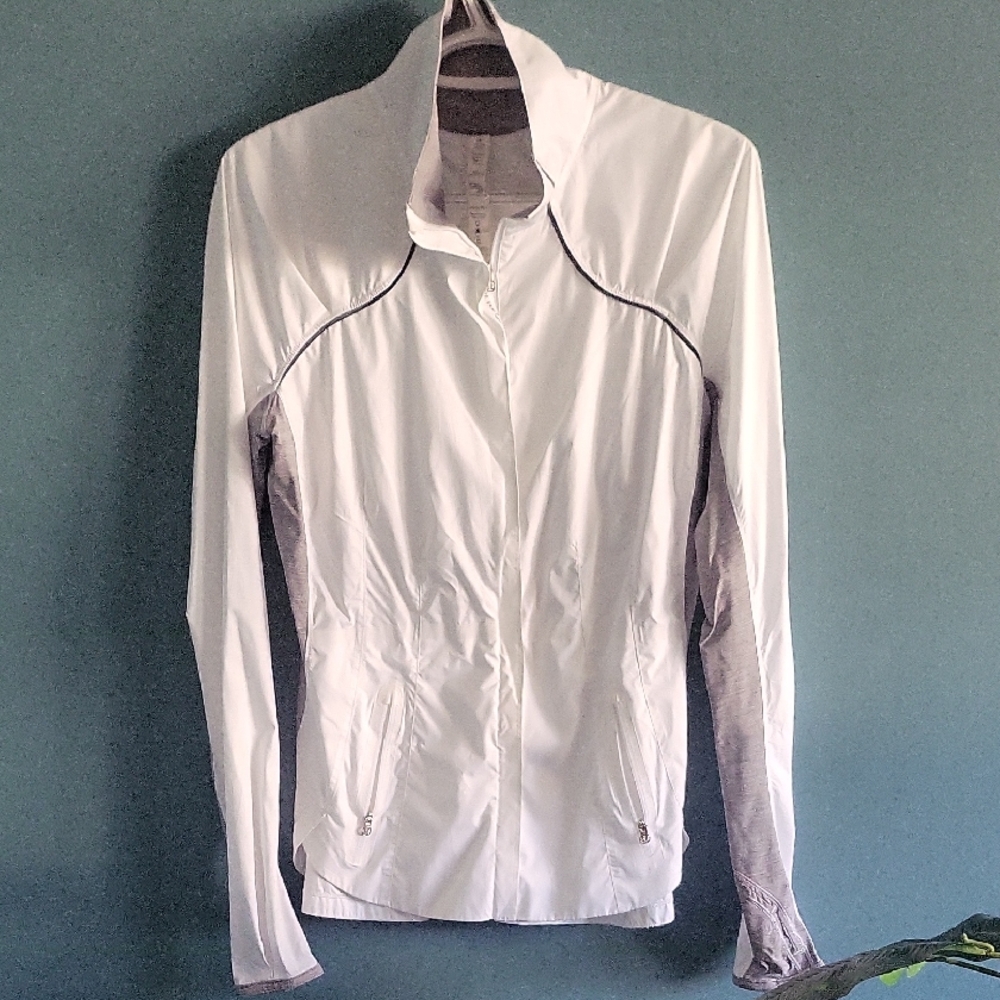 Lululemon Athletica White and Gray Ski Jacket